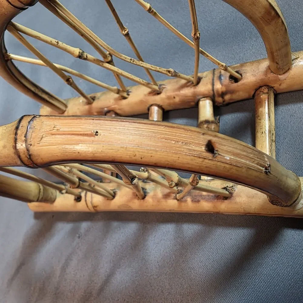Vintage Bamboo Rattan Letter Mail Napkin Holder Boho Decor